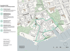 Kaavakävelyn reitti Kallahdessa