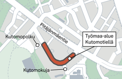 Kartta työalueesta.