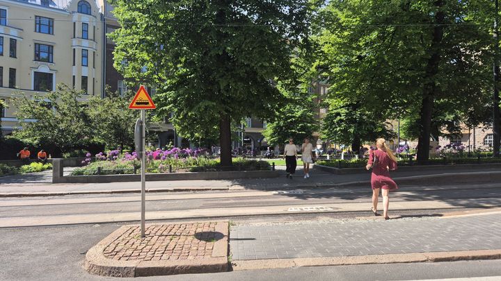 Spårövergång på Trekanten.