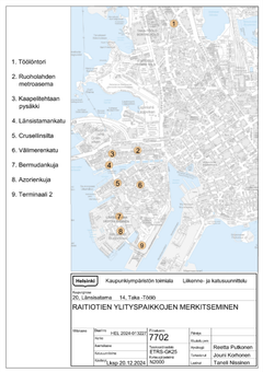 Crusellinsillan ja Välimerenkadun ylityspaikat rakennetaan alustavasti ensi vuoden puolella.