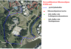 A map over the construction area.