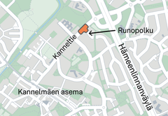 Kartta työmaan sijainnista.