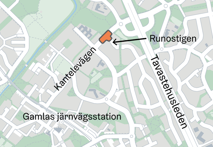 Karta över byggplatsens läge.