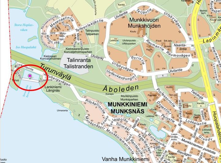 Kartta sillan sijainnista.