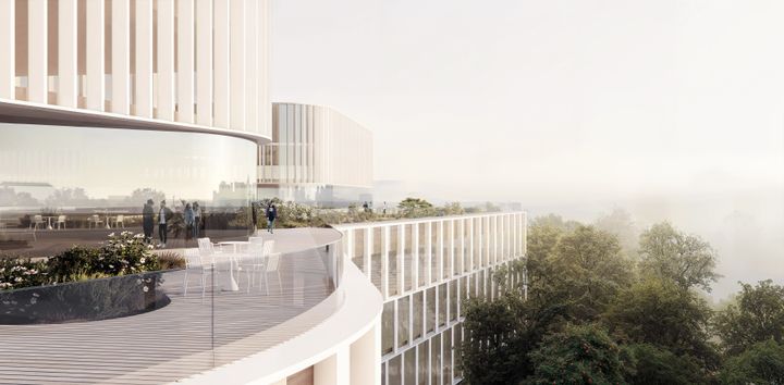 Illustrative drawing of the new headquarters.