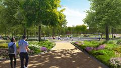 Stentorp kommer att få en ny park med mångsidiga aktiviteter från motion till lärande. De nya kvarteren planeras mot Hoplaxvägen.