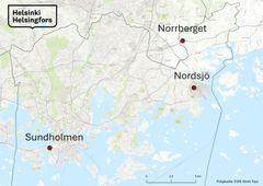 Alternativa platserna är markerade på kartan.