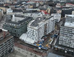 Ilmakuva Kampin terveys- ja hyvinvointikeskus 1.12.2025