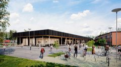 Havainnekuva uudesta lisätilasta medialukion kupeessa.