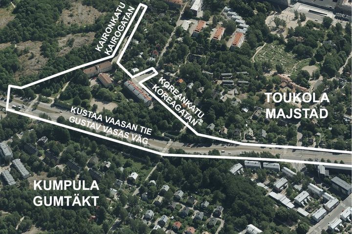 Karttakuva suunnittelualueesta.