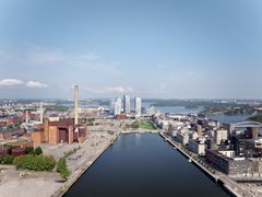 Hanasaaren alue sijaitsee aivan Kalasataman vieressä.