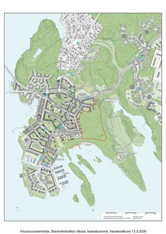 Kaavaluonnos kartalla