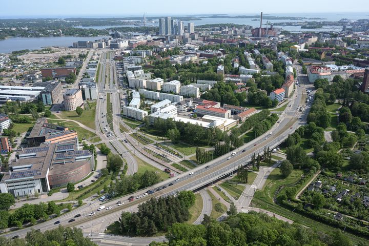 Ilmakuva suunnittelualueesta.