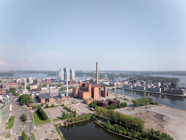 Hanasaaren alue ilmakuvassa.