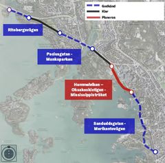 De övriga delarna av Munkkiniemenbanan har redan godkänts.