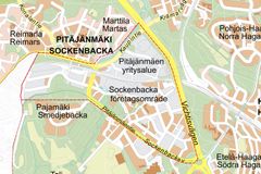 Suunnittelualue kartalla.