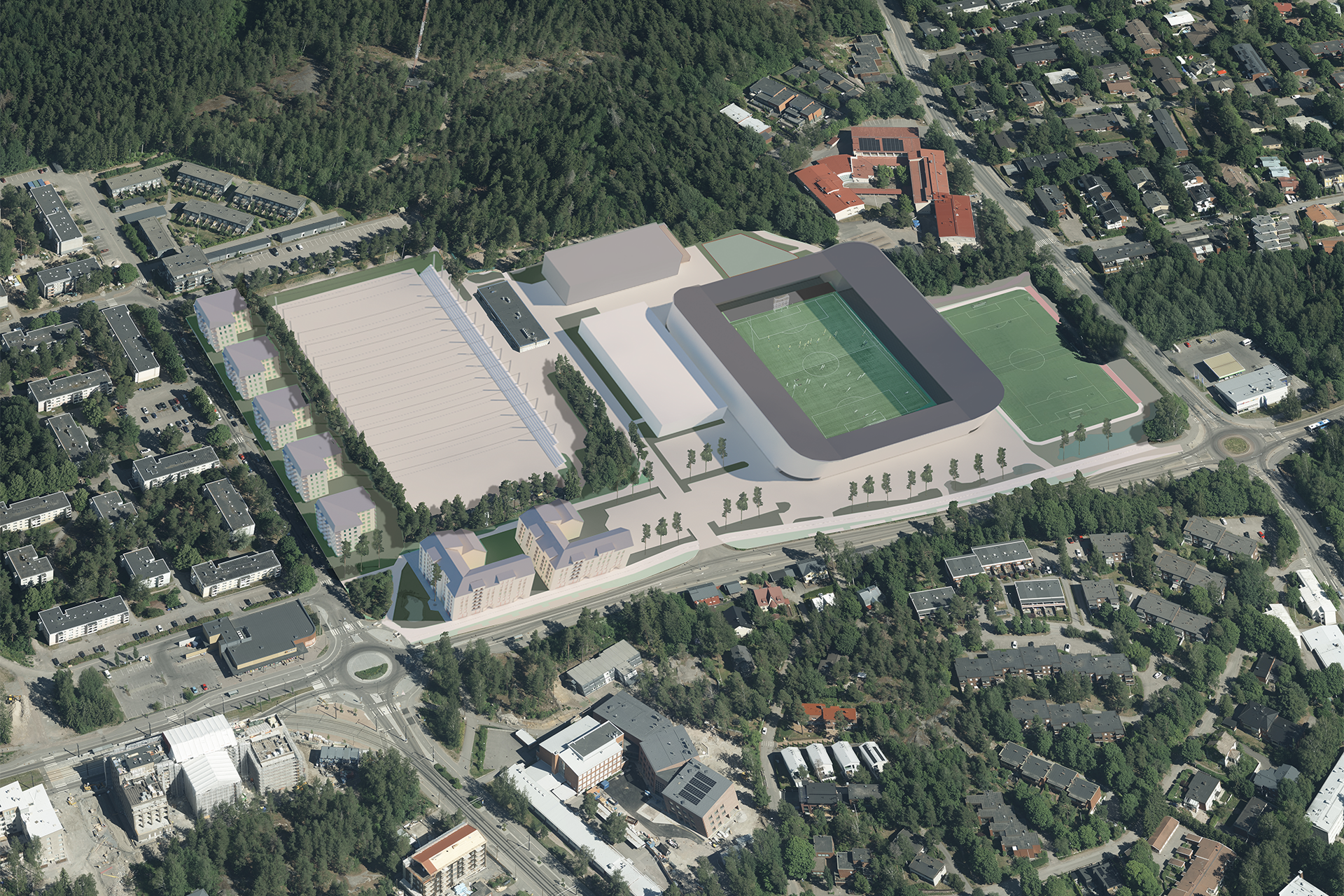 Oulunkylään suunnitellaan uutta jalkapallostadionia ja asuntoja