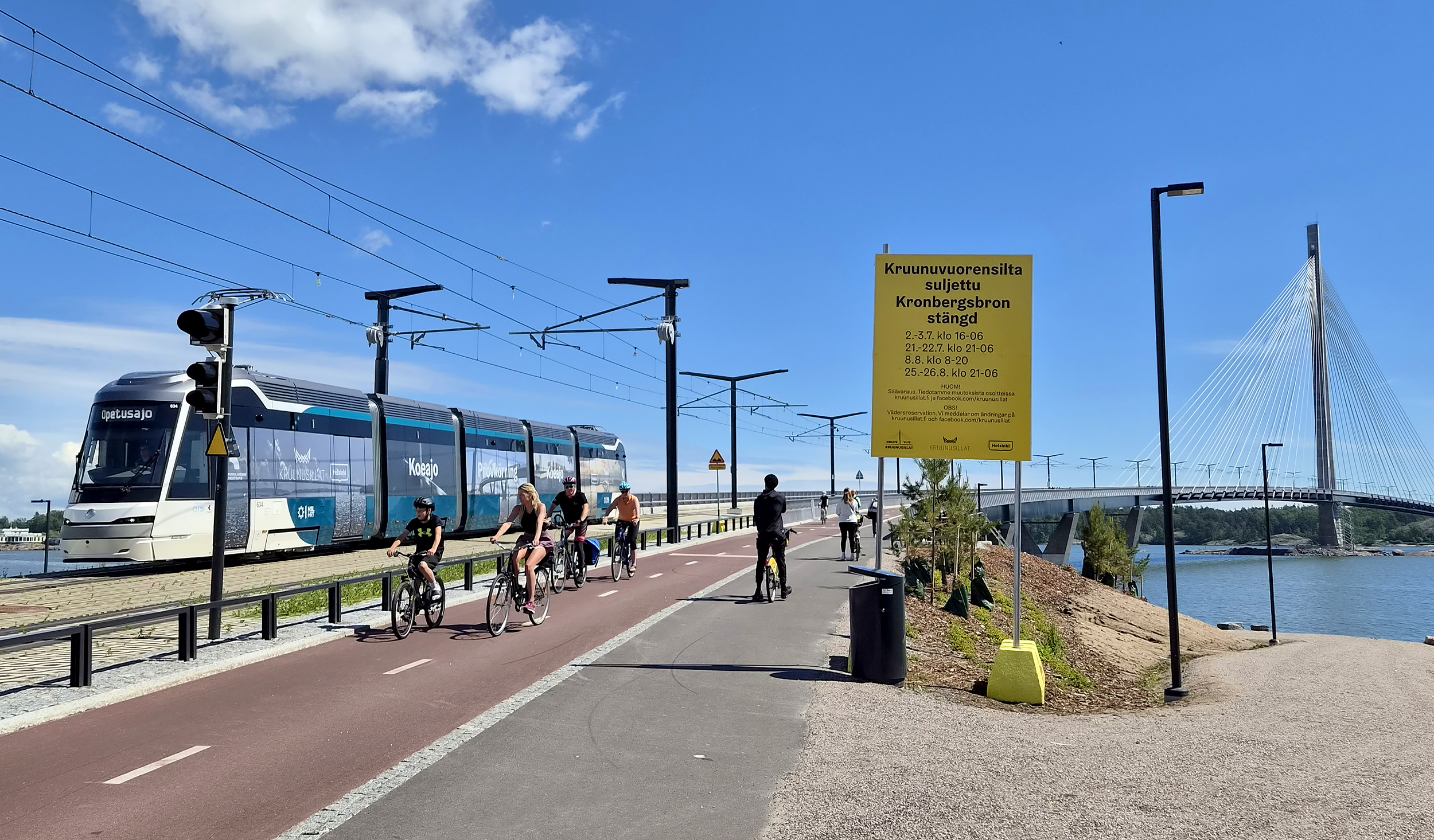 Kruunuvuorensilta suljetaan ajoittain korjaustöiden takia heinä-elokuussa