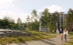 Havainnekuva suunnitelmavaihtoehdosta 2.