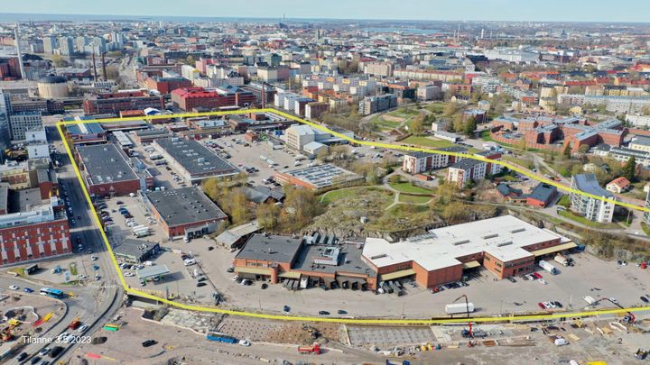 Tukkutori sijaitsee nopeasti kehittyvien kaupunginosien keskellä.