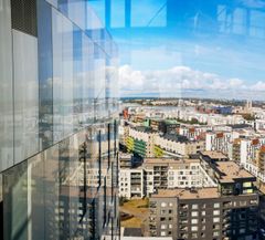 Näkymä Jätkäsaareen hotelli Clarionista