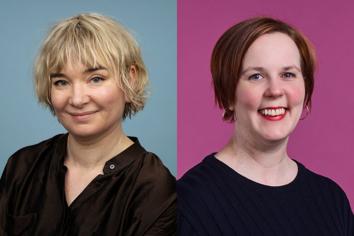 Lähikuva Lotta Muurisen ja Salla Tammen hymyilevistä kasvoista.