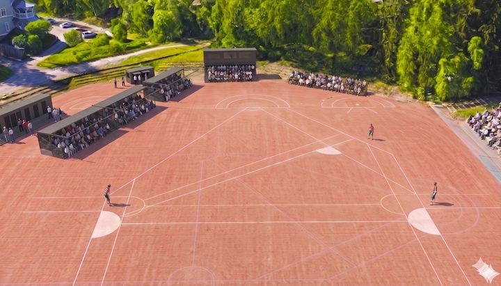 En bild av de förbättrade förhållandena på Mejlans bobollsplan.