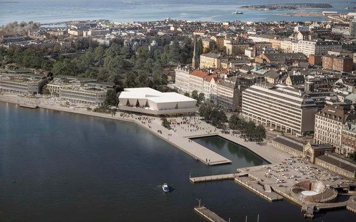 Havainnekuva Arkkitehtuuri- ja designmuseon alueesta.