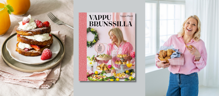 Vappu Pimiä julkaisi uuden brunssiaiheisen keittokirjan