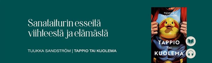 Tuukka Sandströmin esseekokoelma Tappio tai kuolema ilmestyy tänään 8.2.2024