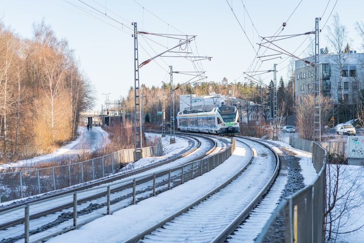 Espoon kaupunkiradan urakka-aluetta. Kuva: Väylävirasto
