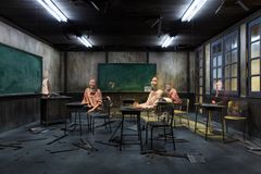 Leandro Erlich: Classroom, 2017. Mori Art Museum, "Seeing and Believing", Tokyo, 2017. Kuva: Hasegawa Kenta, Courtesy of Mori Art Museum.