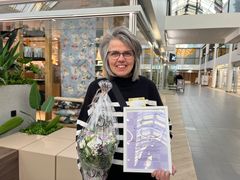 Årets lärare i företagsamhetsfostran i regionen Margita Engelholm, från Kristinestads högstadieskola.