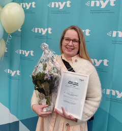 Årets lärare i företagsamhetsfostran i Österbotten regionen: Mia Mattsson, Jakobstads gymnasium, Jakobstad.