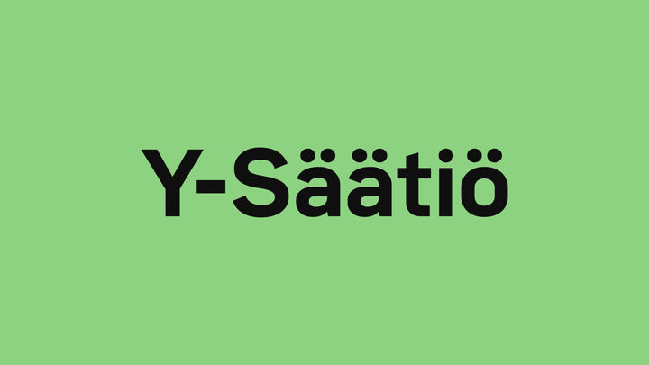 Y-Säätiön logo vihreellä pohjalla.