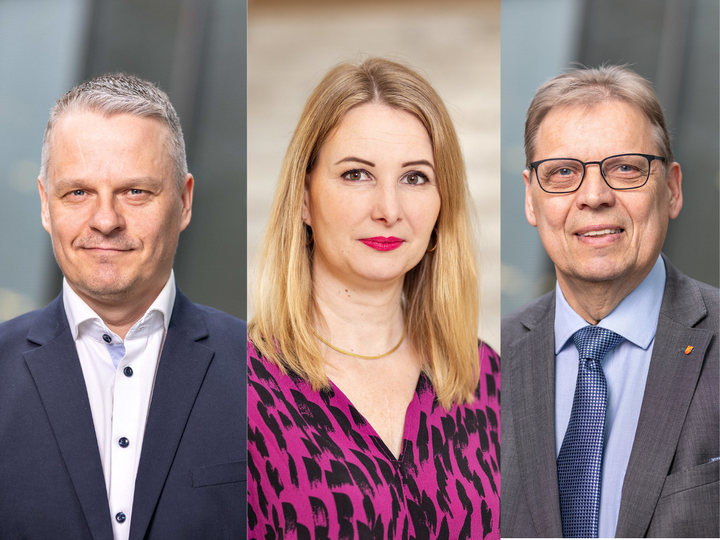 Timo Suhonen, Piritta Rantanen, Lauri Lyly. Kuvaaja: Jukka-Pekka Flander