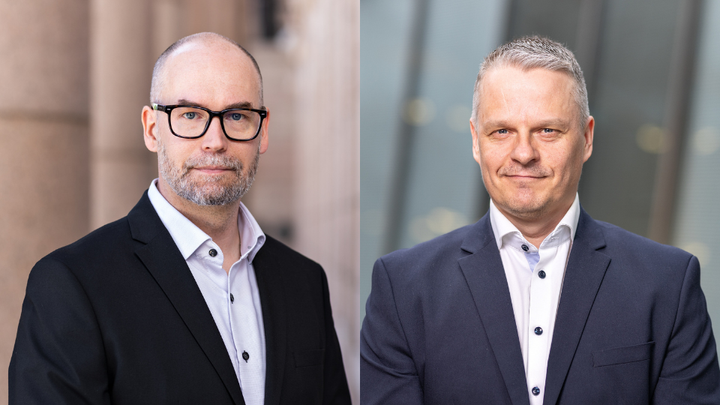 Kansanedustajat Juha Viitala ja Timo Suhonen (sd.)