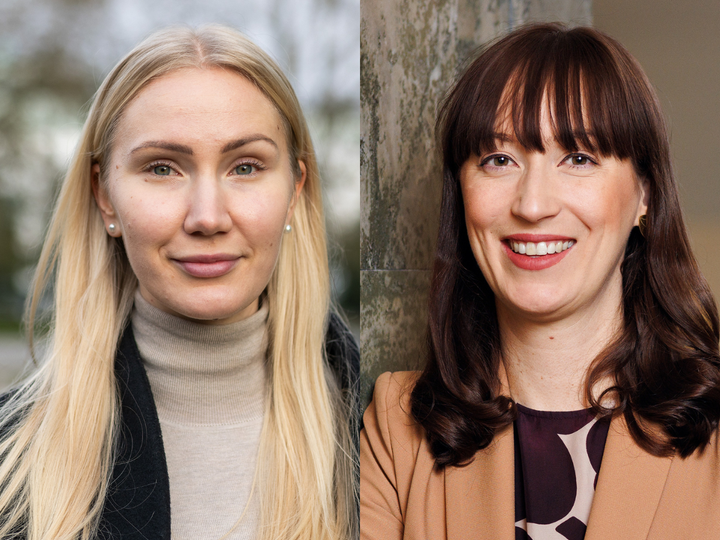 Pinja Perholehto ja Eveliina Heinäluoma