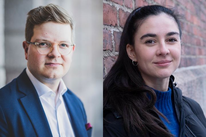 Raportin kirjoittajat Matti Niemi ja Jelena Simic esittävät neljä skenaariota siitä, mihin EU:n laajeneminen tai sen pysähtyminen voi johtaa. Kuvat: Salla Merikukka ja Nora Vilva.
