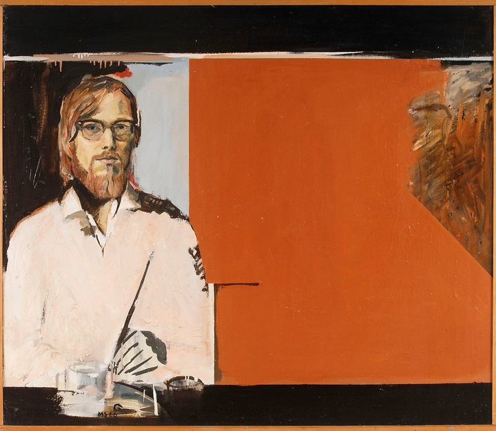 Mikael Stierncreutz: Romantiserat självporträtt 1966, olja på duk. Kuntsi museum för modern konst / Kuntsis konstsamling, foto: Mikko Lehtimäki.