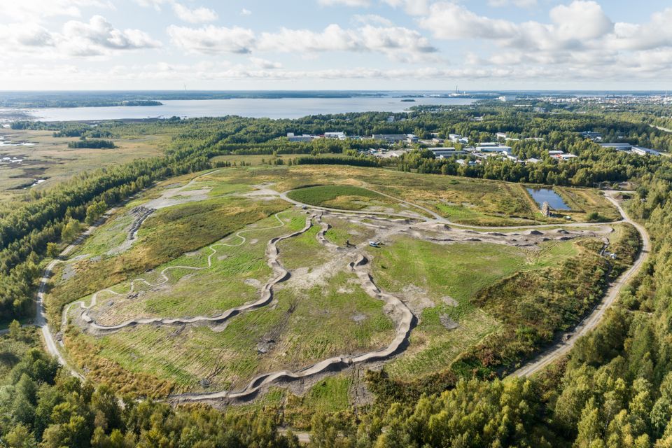 Suvilahden bikepark valmistuu syyskuun aikana. Kuva: Vaasan kaupunki / Christoffer Björklund