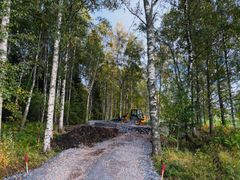 Ulkoluokan rakennustyöt ovat edenneet nopeaan tahtiin.