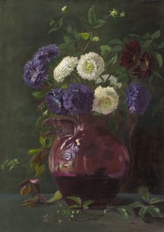 Eva Topelius: Daaliat 1897  öljy kankaalle, Önningebyn museo.  Kuva: Önningebymuseet
