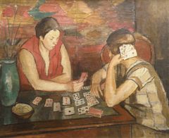 Alvar Cawén: Kortspelare 1910–1935. Österbottens museum. Foto: Tapani Parkkari, 2009