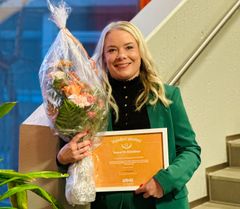 VAMK’s alumnus of the year, Hanna Yli-Yrjänäinen.