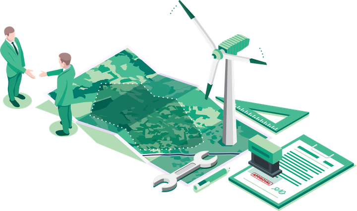 Kuvituskuva tuulivoimalasta