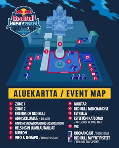 Red Bull Heavy Metal Helsinki aluekartta