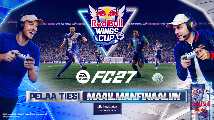 Red Bull Wings Cup on uusi EA SPORTS FC 27 -turnaus, josta voi päästä edustamaan Suomea Miamissa järjestettävään maailmanfinaaliin.