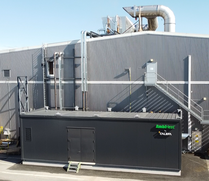 Calefan AmbiHeat-laitos UPM KorkeaKosken sahan yhteydessä.
