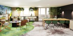 Havainnekuva Sokos Hotel Vantaan uudistetusta neuvottelutilasta